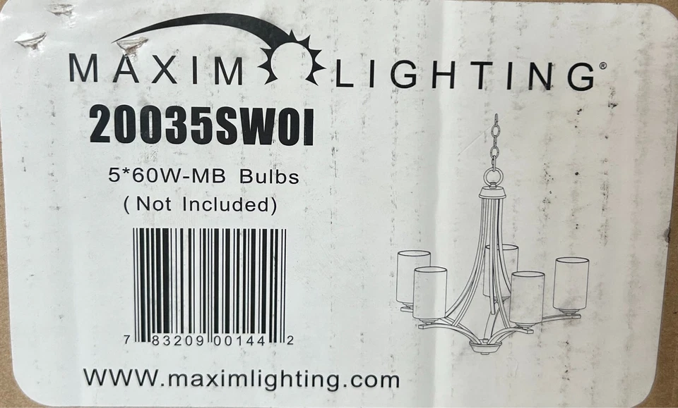 Maxim Lighting 5-Light Chandelier Oil Rubbed Bronze 20035SWOI - Image 1 of 1