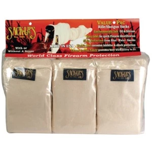 Sack-Ups Rifle Shotgun Sack Ups Value Pack 6 Protect Sleeve Cover Natural 301 - Picture 1 of 1