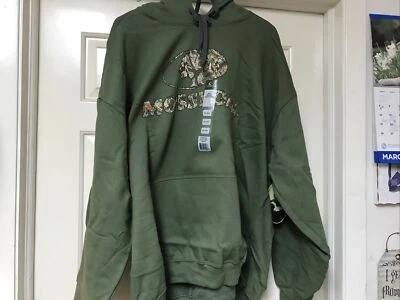 Moletom com capuz verde militar unissex adulto Mossy Oak 2X/novo no pacote - Imagem 1 de 4
