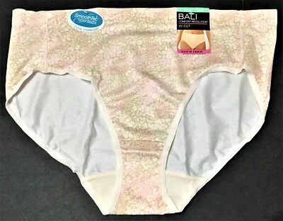 XL / 8 - NUEVO CON ETIQUETAS Bali Comfort Revolution Calzoncillo Corte Alto Patrón $12 Etiqueta (XL57) Foto 1 de 3