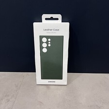 Official Samsung Leather Case Cover for Galaxy S23 Ultra Khaki Green New!