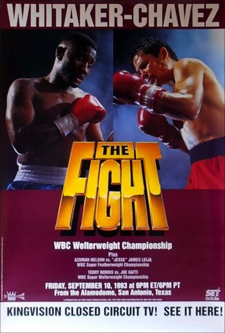 Original Vintage Julio Cesar Chavez vs Pernell Whitaker Boxing Fight Poster Cover