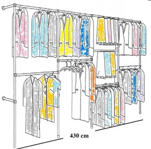Kleiderständer 430 cm br. Wandregal Kleiderschrank Ankleidezimmer Garderobe W.18 - Bild 1 von 9