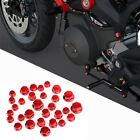 Hex Socket Bolt Screw Nut Head Cover Cap For Most Motorcycle/scooter Red Kits