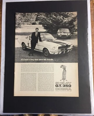 *READY to DISPLAY*1966 Ford Shelby Mustang w/AC Cobra GT 350/500 car ad  print m - Image 1 of 3