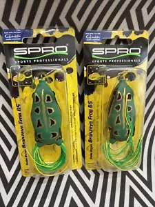 (2) SPRO Dean Rojas Bronzeye Frog 65 Topwater Lure #01 Green Tree - FAST SHIP! - Picture 1 of 2