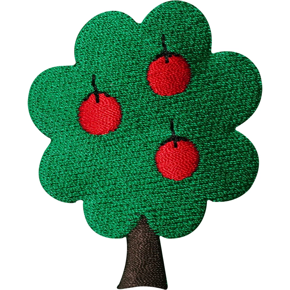 Apple Tree Embroidered Iron / Sew On Patch Clothing Bag Jacket Hat T Shirt Badge