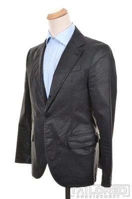Chaqueta Abrigo Deportivo Blazer Algodón Negro Línea Principal John Varvatos - EU 48 / US 38 S Foto 1 de 4