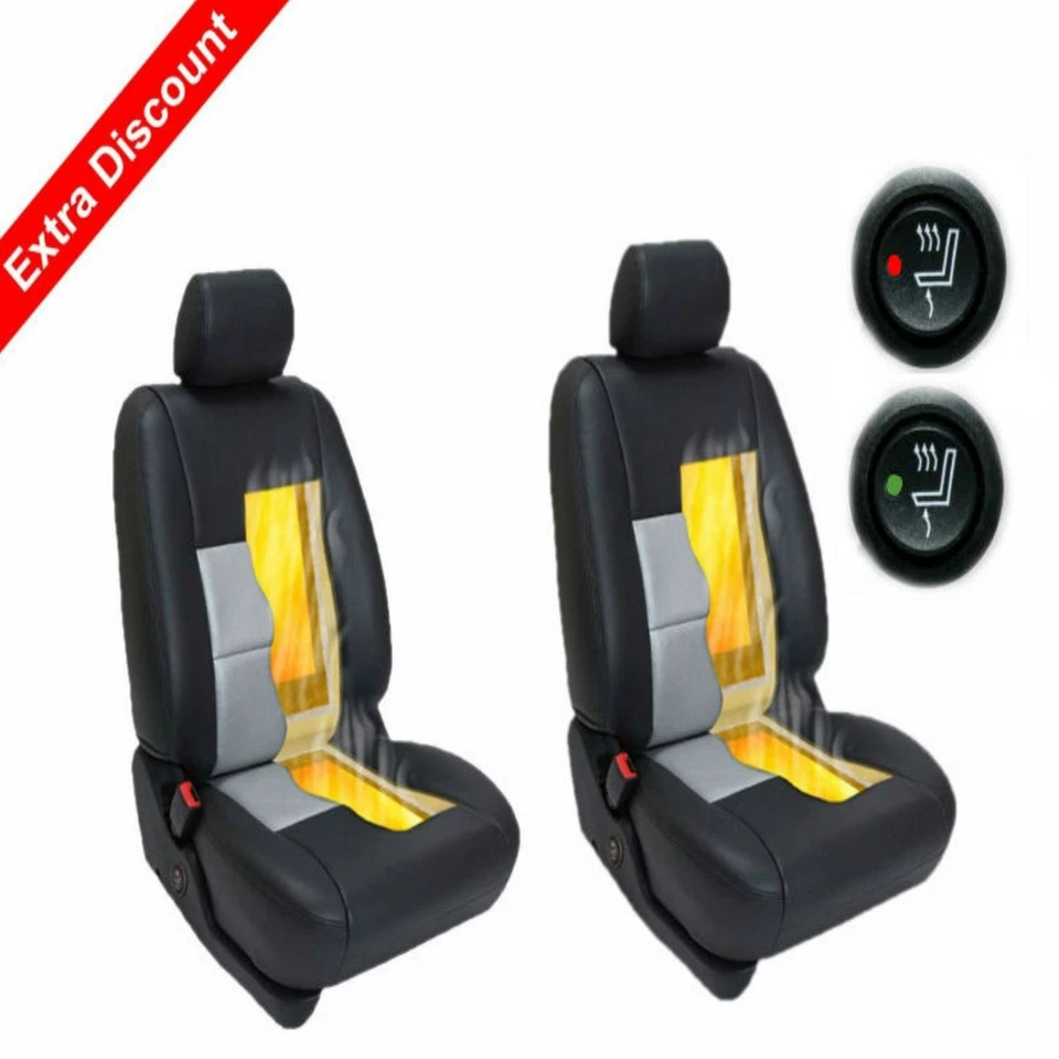 2 seats install,Universal round switch seat heater,heated seat kit,4 pads  - Image 1 of 2