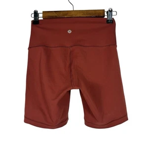Lululemon Wunder Train High-Rise Shorts 6" Inseam Dark Terracota Activewear - Picture 1 of 4