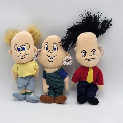 Vintage 1997 Stooges Knucklehead  Plush Larry Curly Moe Set of 3 NWT - Image 1 of 4