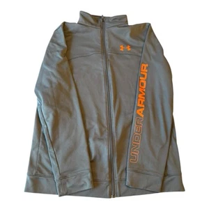 Under Armour Jacket Boys XL Gray Loose Zip Sweatshirt Athletic Active Youth Kids - Picture 1 of 3