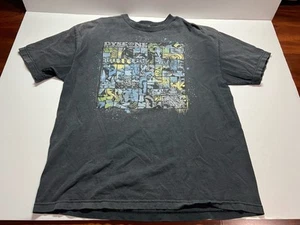 Dyse One Y2K Shirt XL T Shirt Grafiti Distressed Sun Fade Black Made In USA 0709 - Picture 1 of 9