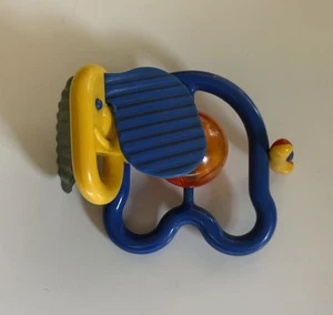 Vintage Discovery Toys Tons of Fun Elephant Baby Rattle Teether Sensory Toy READ - Picture 1 of 2