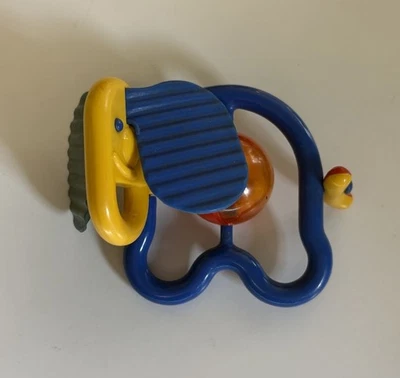 Vintage Discovery Toys Tons of Fun Elephant Baby Rattle Teether Sensory Toy READ - Image 1 of 2