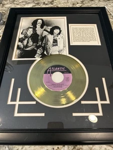 LED ZEPPELIN WHOLE LOTTA LOVE GOLD In Black Frame , Picture And Bio. - Picture 1 of 7