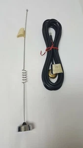 Motorola 0180359A15 Whip Antenna W/ Chrome Nut &14 FT Rg58a Coax Cable Used - Picture 1 of 4