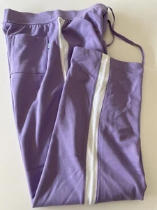 Bhs Pure Cotton Lilac Activewear Long Sports Pants Size 14 Waist 71cms Hip 99cms - Picture 1 of 11
