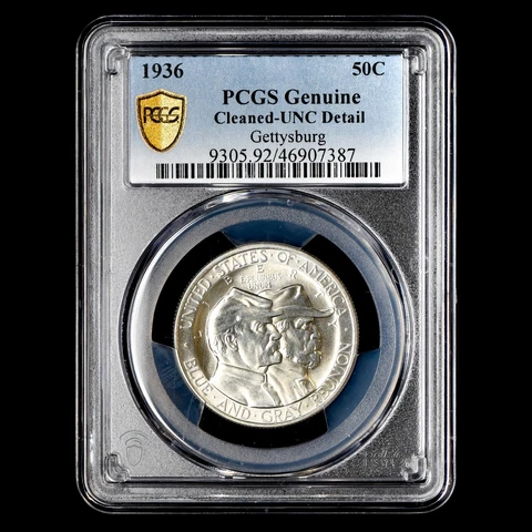 1936 GETTYSBURG HALF DOLLAR ✪ PCGS UNC DETAILS ✪ SILVER 50C COIN ◢TRUSTED◣ Cover