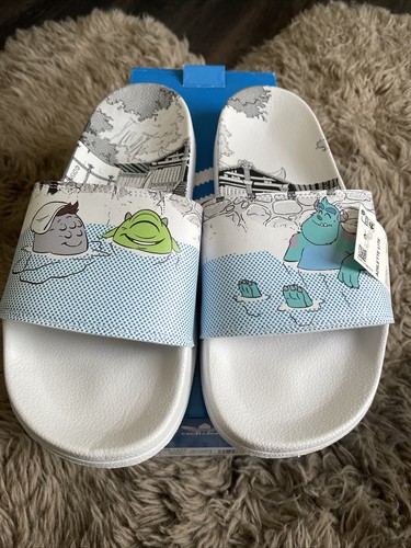Diapositive da uomo Adidas Adilette Lite Disney Pixar Monsters Mike Sully taglia 10 nuove con etichette