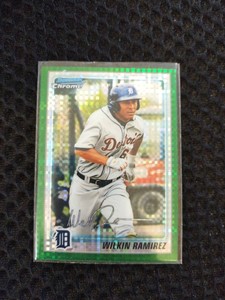 2010 Bowman Chrome Prospects Green X-Fractors #BCP191 Wilkin Ramirez - NM-MT