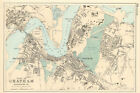 CHATHAM Rochester Strood Frinsbury Brompton town city plan GW BACON 1891 map