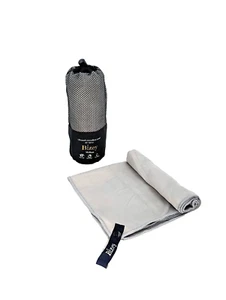 Large Grey Microfibre Towel Sports Beach Yoga Swimming Bath Gym. - Picture 1 of 7