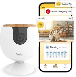 Furbo Mini NUEVO Paquete Vigilante de Mascotas + Niñera: Seguridad en el Hogar y Gato, Alertas de Seguridad para Perros - Imagen 1 de 7