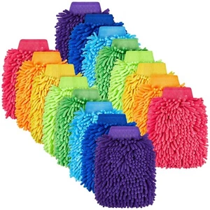 Toulite 16 Pcs Car Wash Mitt Chenille Microfiber Wash Mitt Double Sided Glove... - Picture 1 of 7