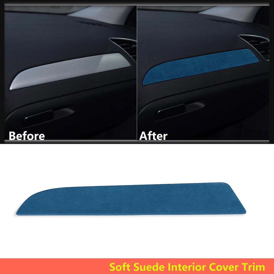 Suede Blue Co-pilot Dashboard Panel Cover Trim For Audi A4 B8 A5 Q5 2009-2017 - Image 1 of 4
