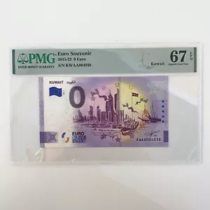 PMG 67 Superb Gem Unc - 0 Euro Souvenir Banknote Kuwait KWAA004038 Uncirculated - Picture 1 of 3