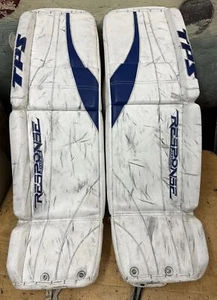 PRO STOCK TPS R8 RESPONSE ARMOUR ice HOCKEY GOALIE LEG PADS - Picture 1 of 24