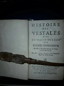 AUGUSTIN NADAL GESCHICHTE DER VESTALEN, MIT EINER ABHANDLUNG ÜBER DEN LUXUS DER FRAUEN 1725 - Bild 1 von 11