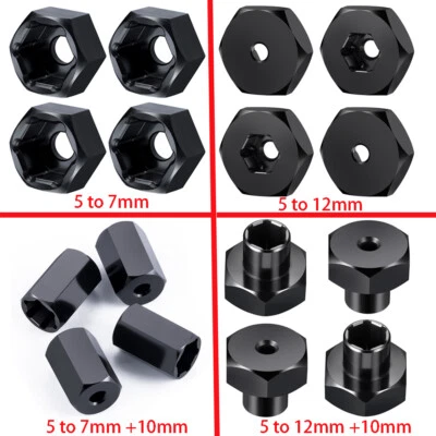 5mm auf 7mm 5mm auf 12mm +10MM Metall Kombinierer Radnabe Hex Adapter fr WPL D12 - Bild 1 von 3