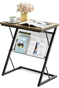 End Z Table with Storage Shelf for Living Room, Bedroom. Side Table for Bed. - Picture 1 of 15