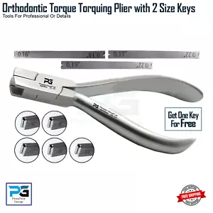 Orthodontic Torque Key Pliers Bending 12cm Flat Tips with 2 KEYS Dental Lab Tool - Picture 1 of 6