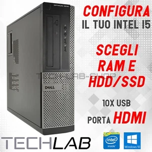 PC FISSO DESKTOP COMPUTER CONFIGURABILE INTEL I5 DELL 3010 HDMI 8GB RAM SSD 512 - Foto 1 di 8
