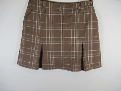 Nike Golf Skort Women 2 Brown Plaid - Image 1 of 4