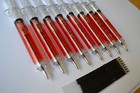 8 NOVELTY SYRINGE PENS (BLOOD OR MIXED)- Black Ink -Value Halloween Nurses Party