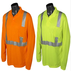 Polo de seguridad manga larga Radians ST22-2PGS-M clase 2, Hi-Viz - Imagen 1 de 5