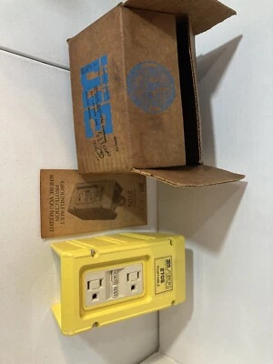 Rare Nos Portable 15 Amp GFCI GFI Construction Site Box 2 Outlets 3m 2705 Works - Image 1 of 4