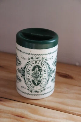 BOITE PLASTIQUE VERTE VINTAGE - PERNOD - CONSERVATION - DÉCO CUISINE - Photo 1/4