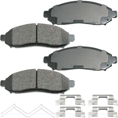 Pastilhas de freio dianteiras de cerâmica para 2005-2012 Nissan Pathfinder Xterra Suzuki Equator - Imagem 1 de 4