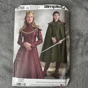 Simplicity Pattern 8768 Sz 14-22 Game Of Thrones Medieval Costume Cosplay - Picture 1 of 5