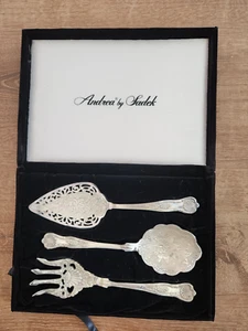 Set tre pezzi piatto argento Andrea di Sadek server - Foto 1 di 6