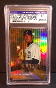 2005 Upper Deck Reflections #241 Justin Verlander Detroit Tigers RC
