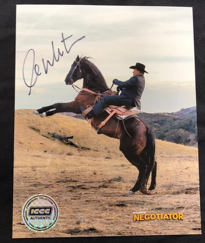 WIlliam Shatner ICCC Authentic Autograph Priceline Negotiator Horseback 8x10 Cover