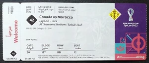 * TICKET FIFA World Cup Qatar 2022 Kanada - Marokko # Spiel 42 - Bild 1 von 1