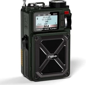 Emergency Portable DAB/DAB+ FM Solar Radio with Bluetooth 5.3 - Picture 1 of 7