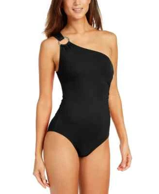 NWT Michael Kors Women's One-Shoulder Underwire One-Piece Size 12 $110 9B675 - Imagem 1 de 2